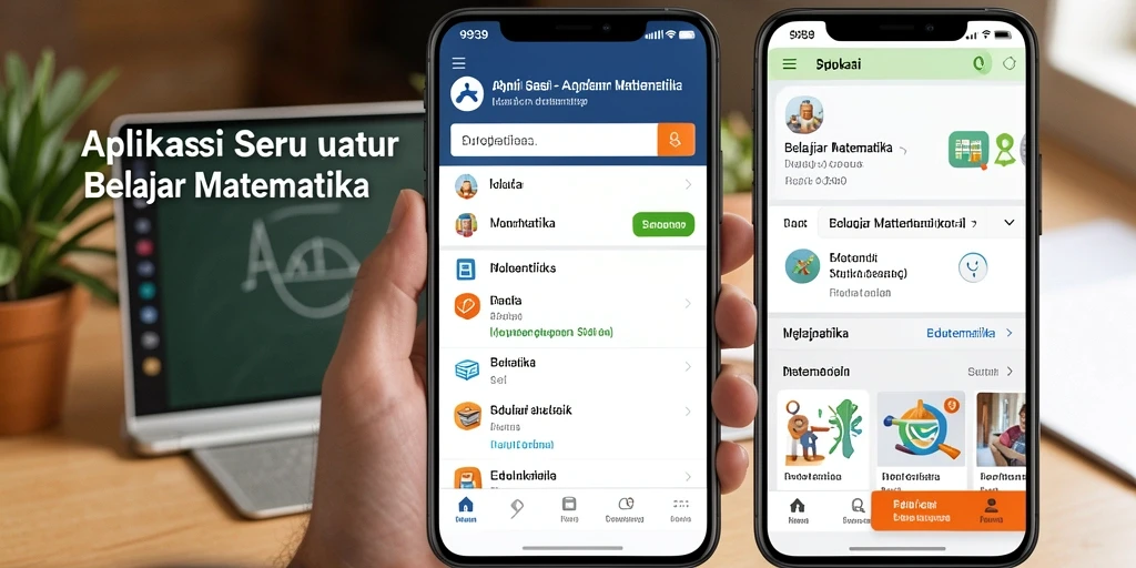 Antarmuka aplikasi 9939 yang interaktif untuk belajar matematika.