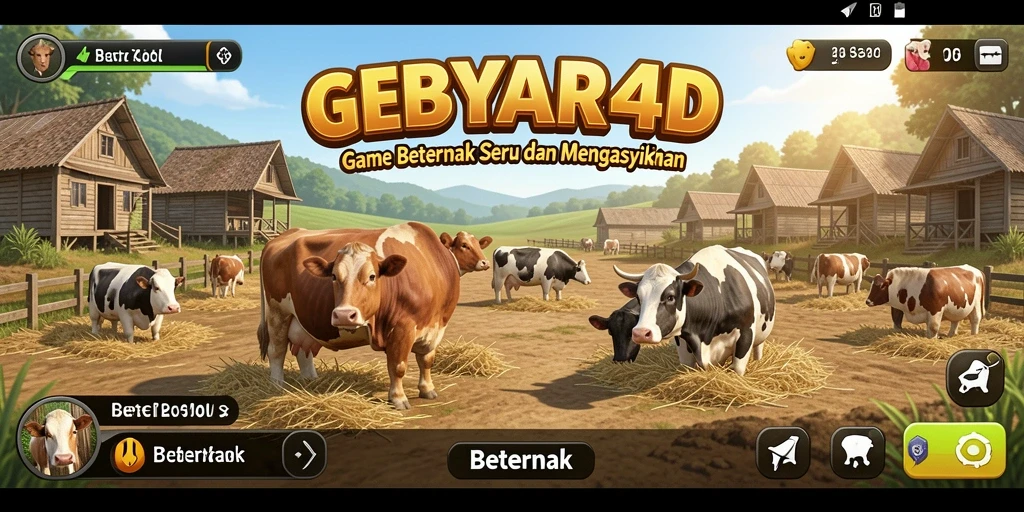 Tampilan antarmuka menarik game Beternak GEBYAR4D.