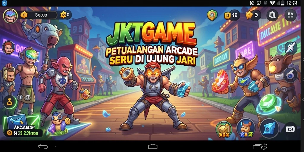 Antarmuka menarik dan intuitif dari JKTGAME saat dimainkan.