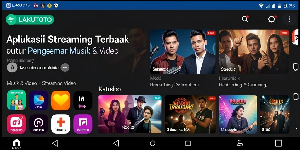 Antarmuka LAKUTOTO yang menarik untuk streaming video.