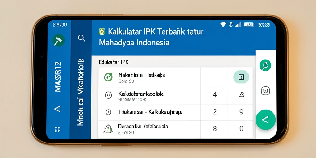 Antarmuka MASBRO12 yang intuitif untuk Kalkulator IPK.