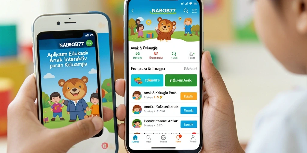 Antarmuka edukatif yang menarik dan interaktif untuk anak-anak.