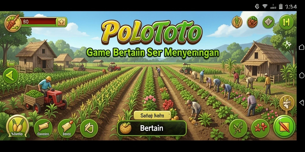 Tampilan antarmuka menarik bertema pertanian di POLOTOTO.