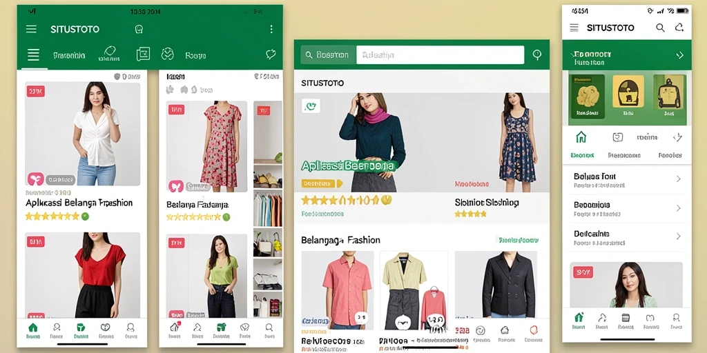 Antarmuka aplikasi SITUSTOTO yang menarik dan user-friendly untuk belanja fashion.