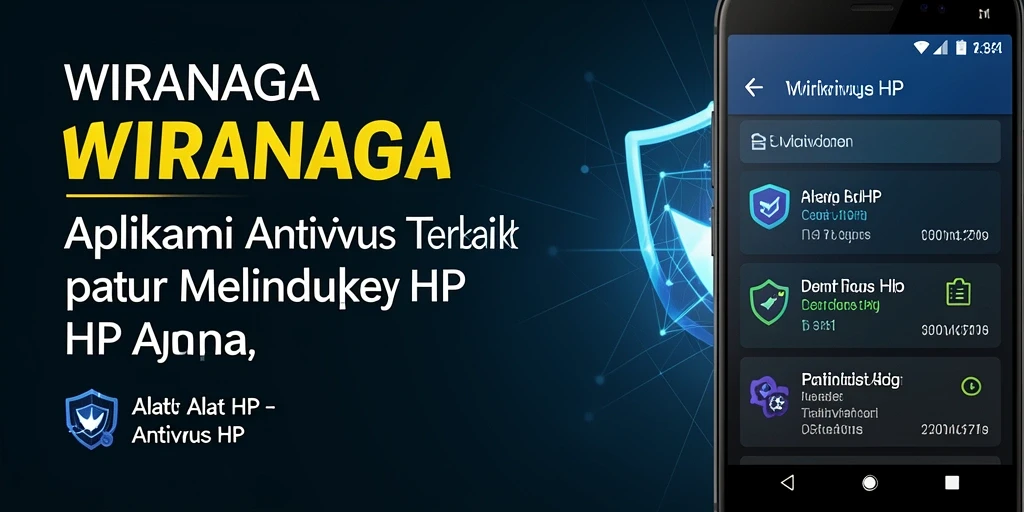 Antarmuka WIRANAGA menampilkan fitur perlindungan antivirus yang sederhana.